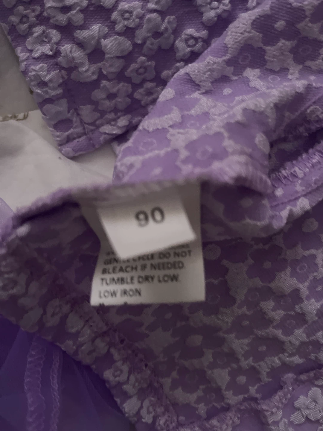 Purple Tulle Dress with Floral Print - photo 2