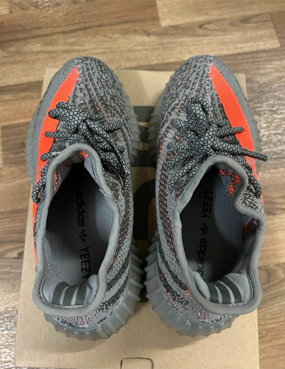 Adidas Yeezy Boost 350 V2 GW1229 Gray/Orange Size 4 - photo 2