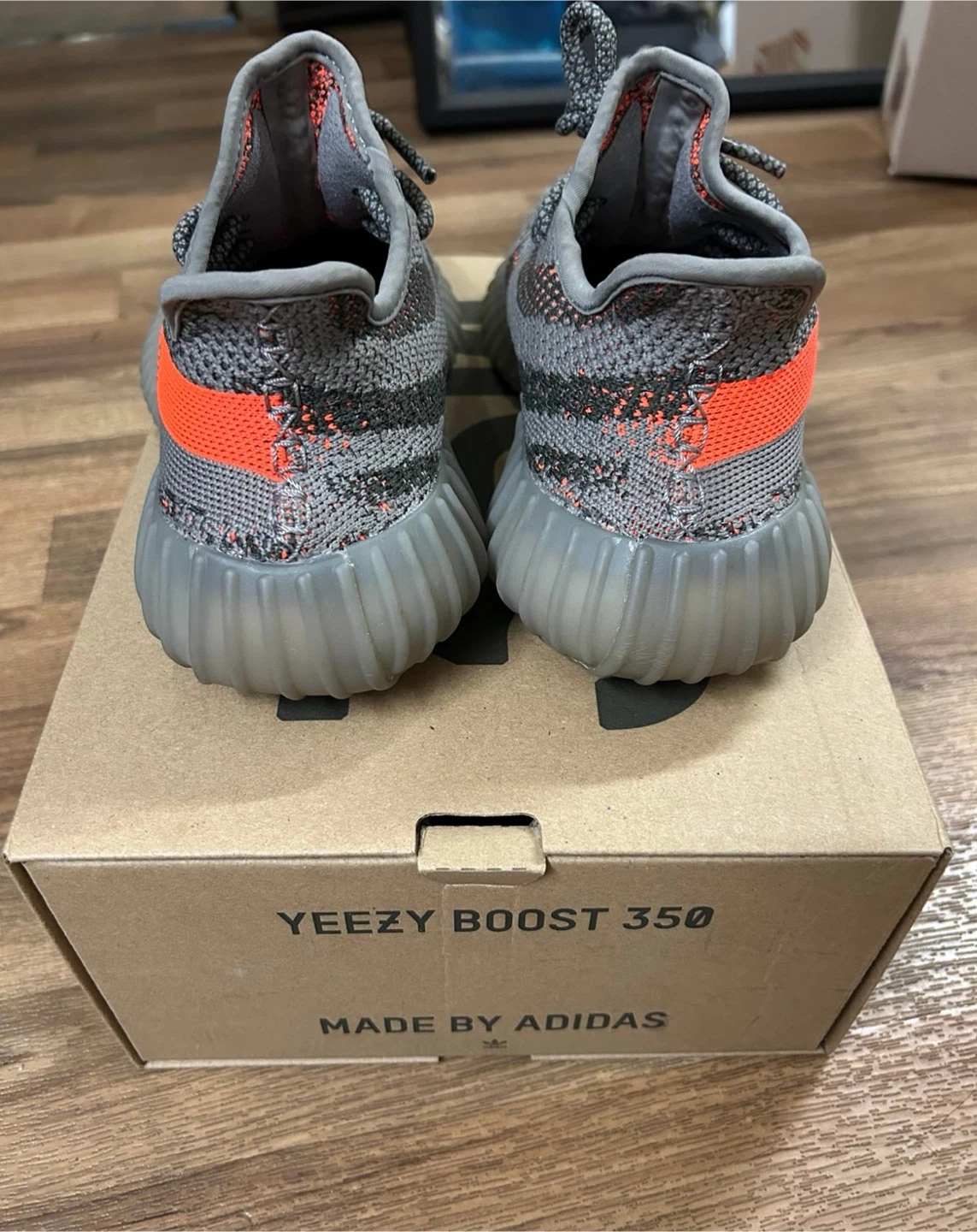 Adidas Yeezy Boost 350 V2 GW1229 Gray/Orange Size 4 - photo 5