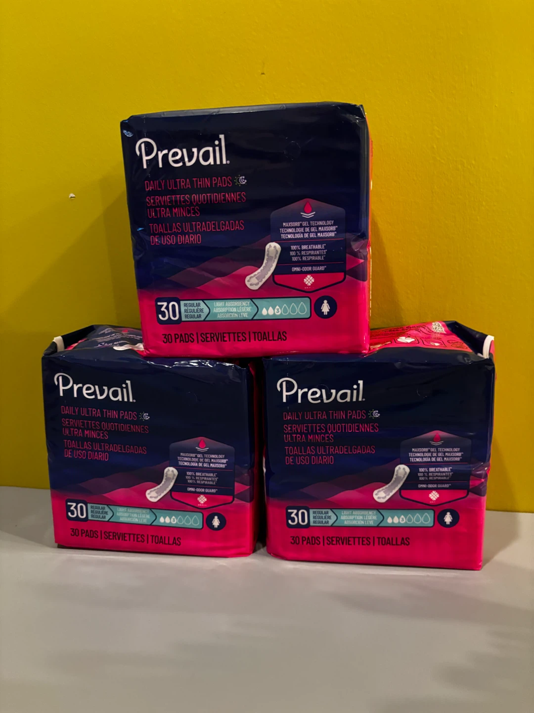 Prevail Daily Ultra Thin Pads - Regular Absorbency (30 Count)