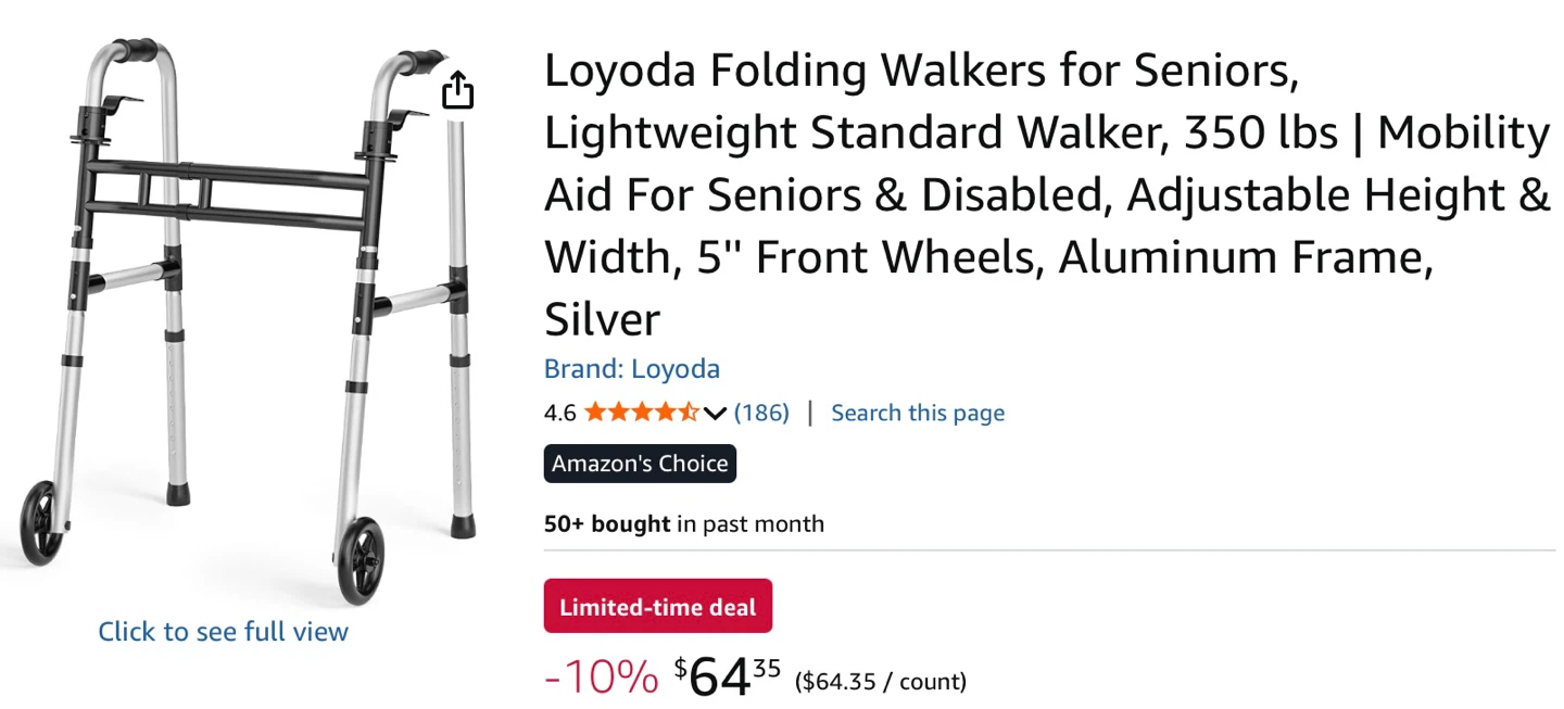 Folding walker. Brand new in box.