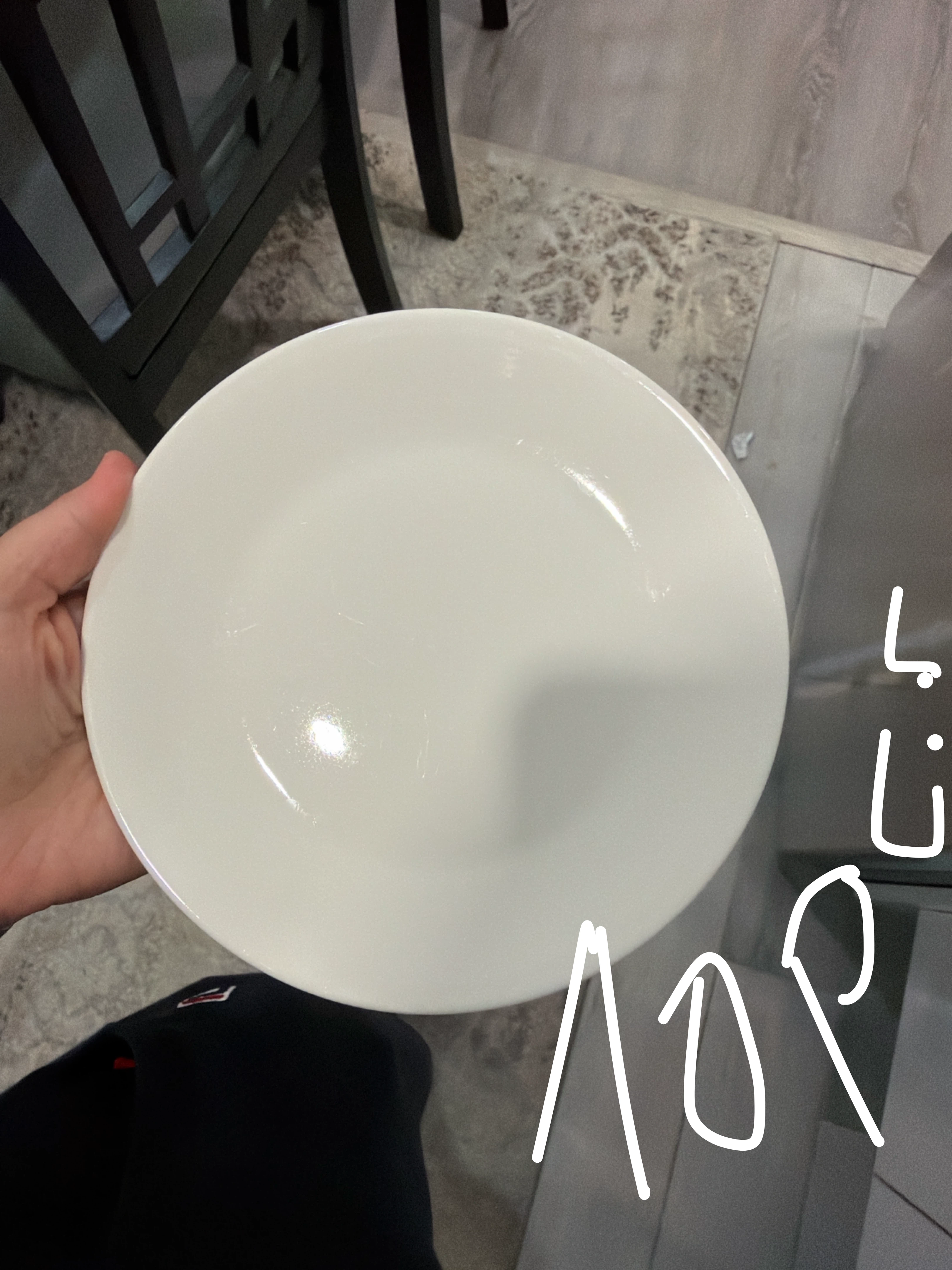 White Dinner Plates - Set of 10 - photo 3