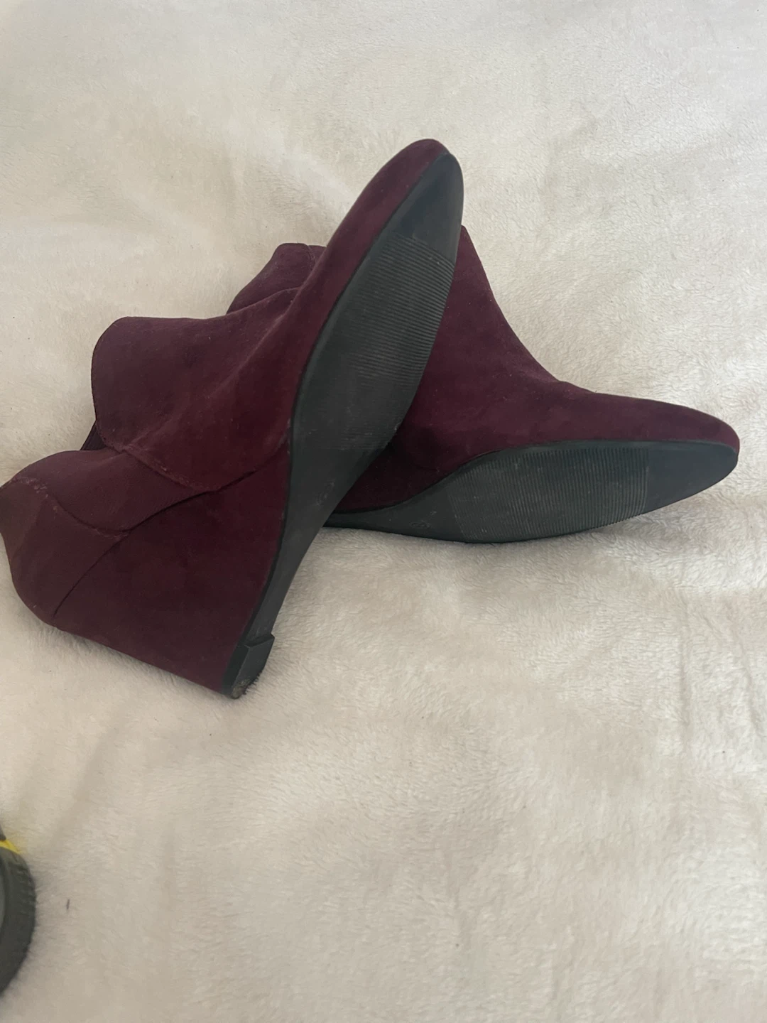 Maroon Wedge Ankle Boots - photo 2
