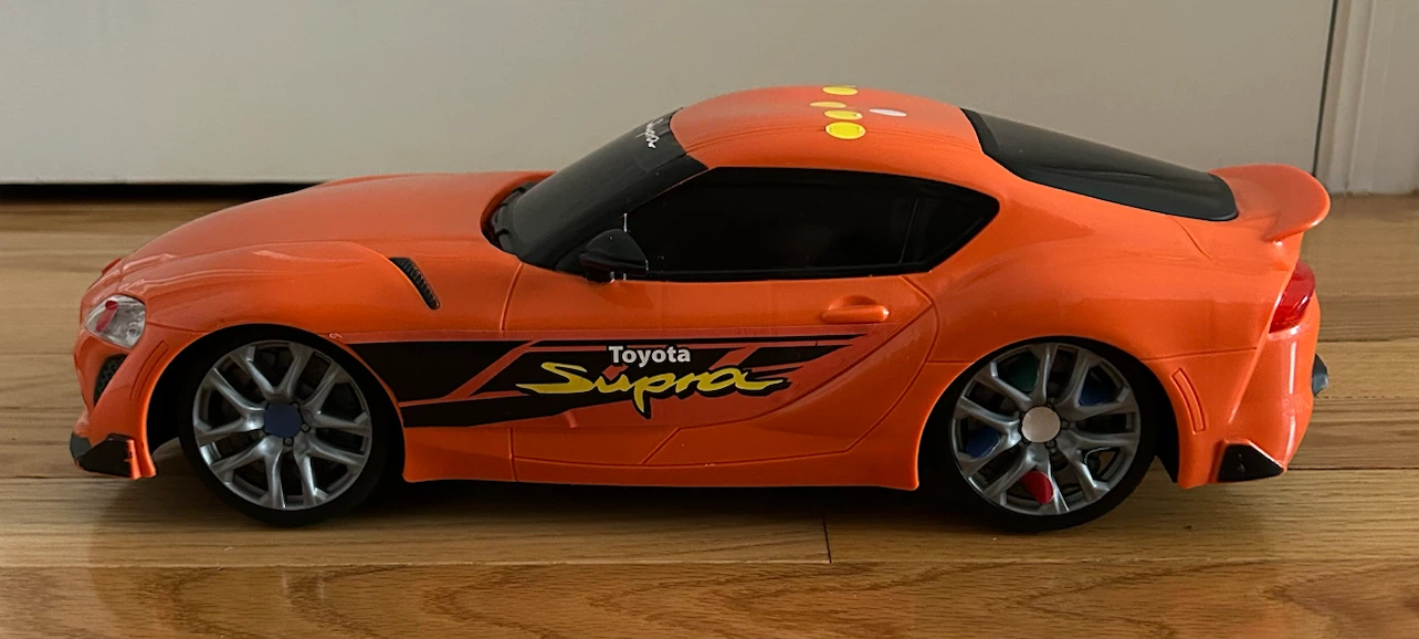 Orange Toyota Supra Toy Car
