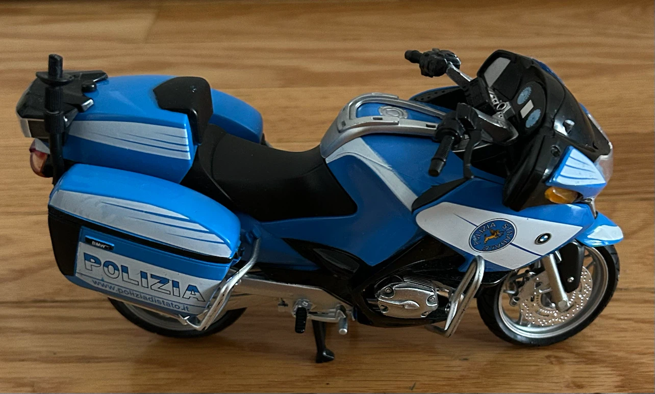 BMW Polizia Police Motorcycle Toy - photo 4