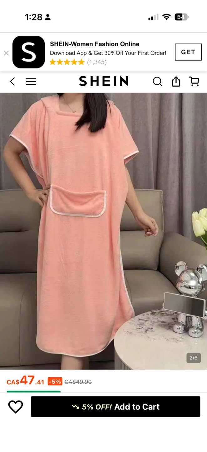 Peach Hooded Towel Poncho - photo 4