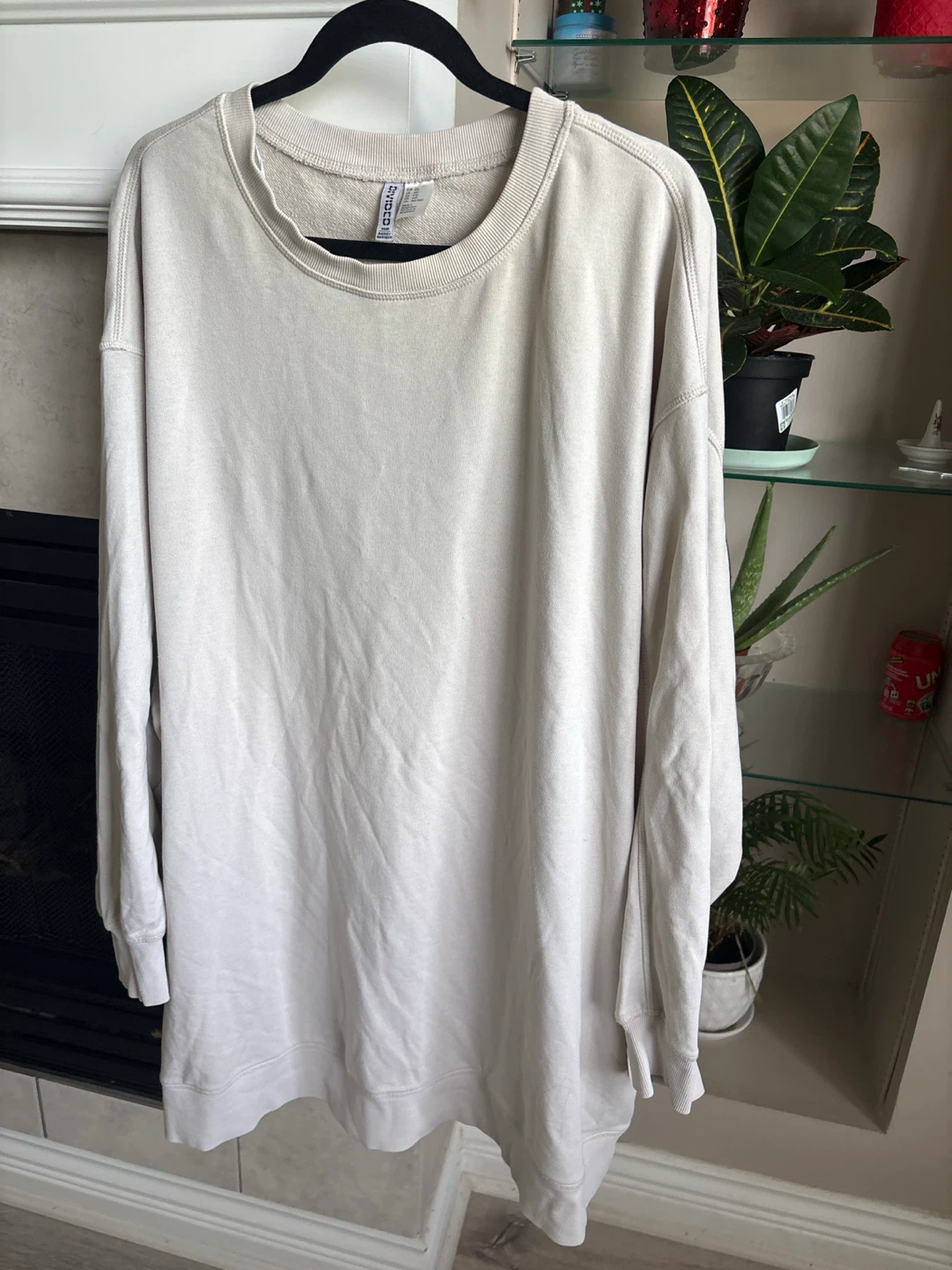 Divided H&M Beige Oversized Sweatshirt Dress - 4XL - photo 2