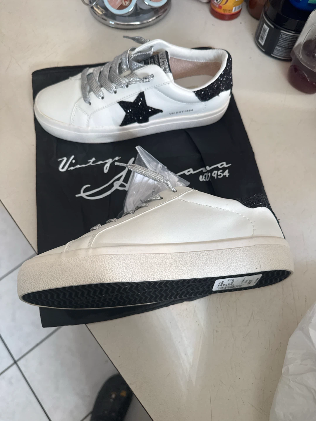 Vintage Havana White Glitter Star Sneakers - photo 2