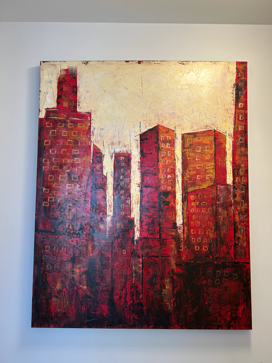 City scape oil painting