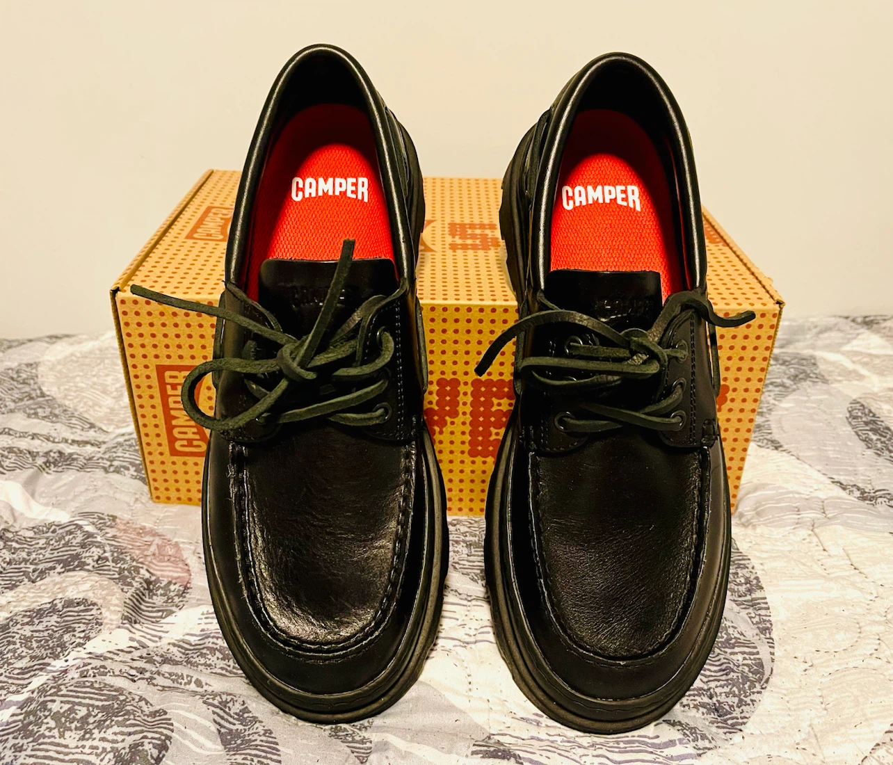 Camper Brutus+ Black Leather Boat Shoes Men’s - photo 2