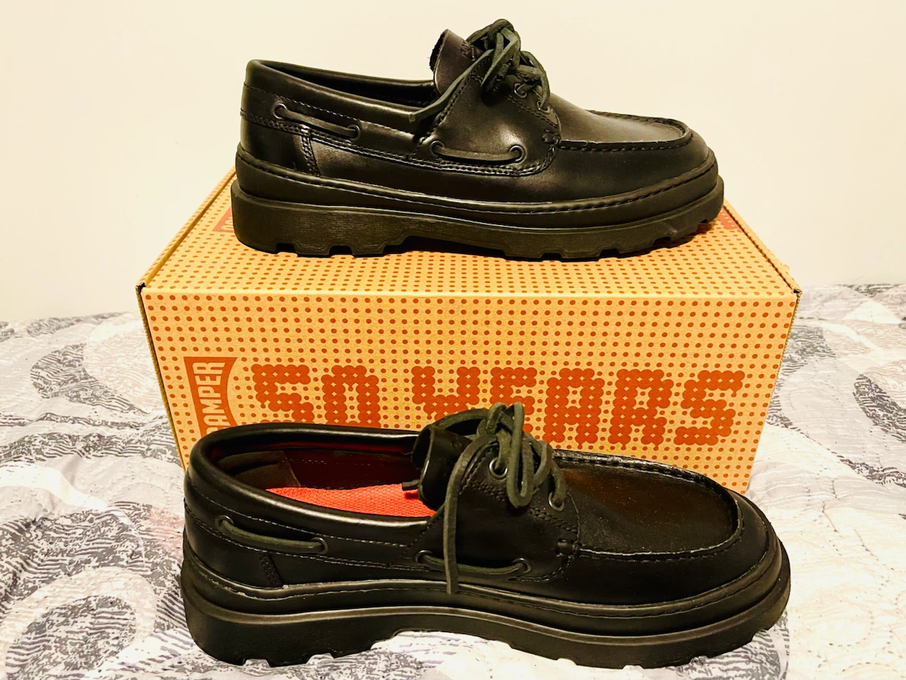 Camper Brutus+ Black Leather Boat Shoes Men’s - photo 3