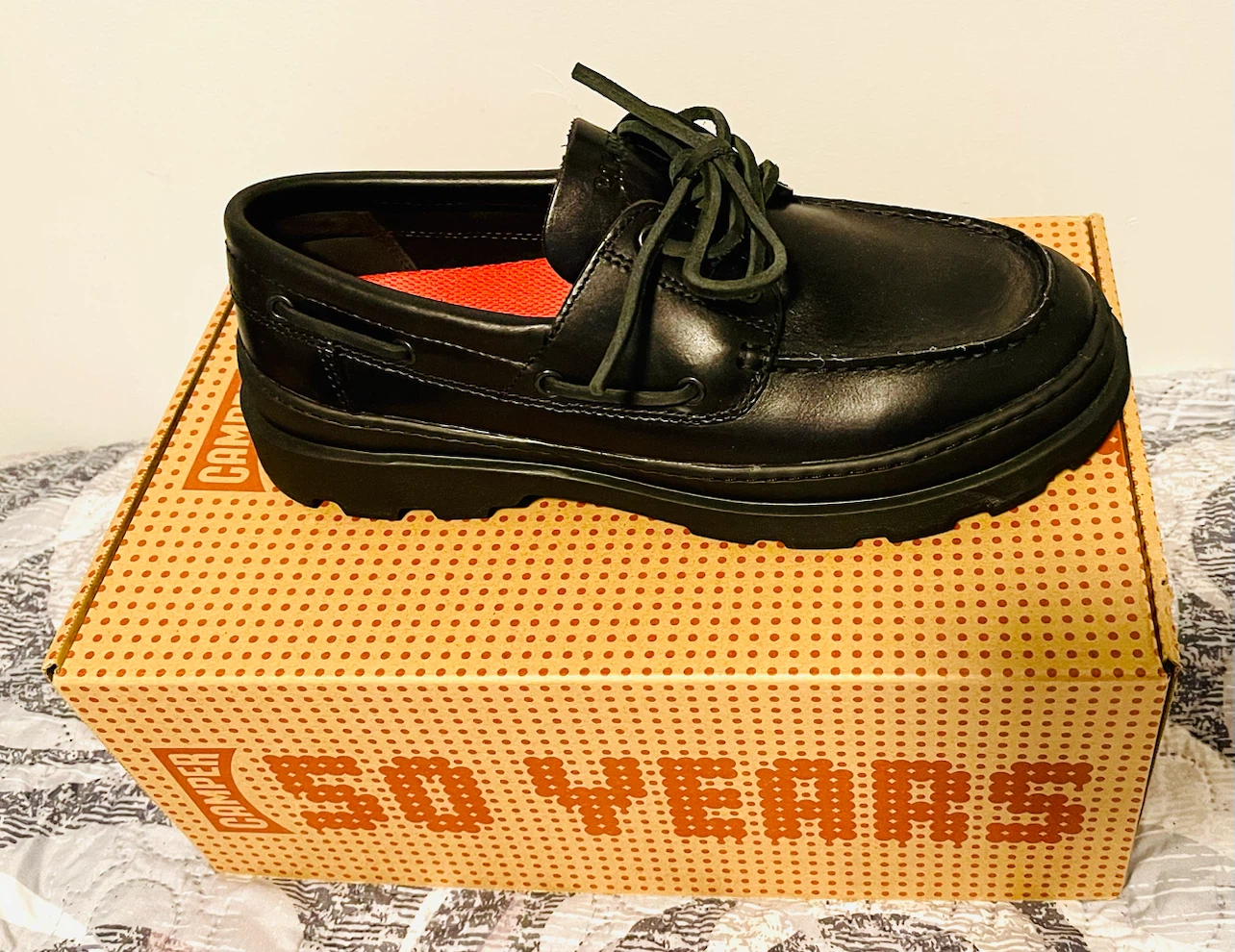 Camper Brutus+ Black Leather Boat Shoes Men’s - photo 4