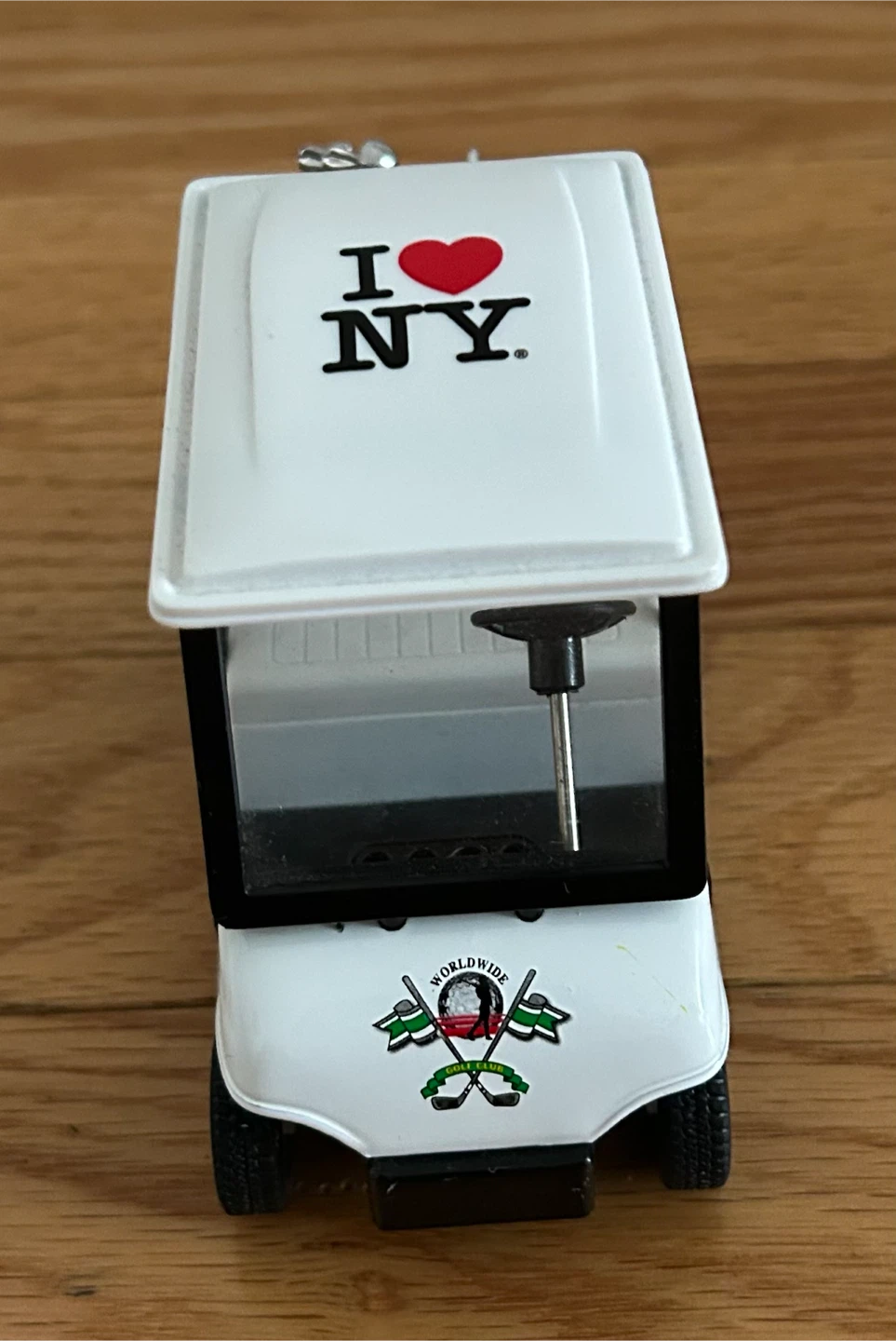 White I Love NY Golf Cart Toy with Golf Clubs - photo 2