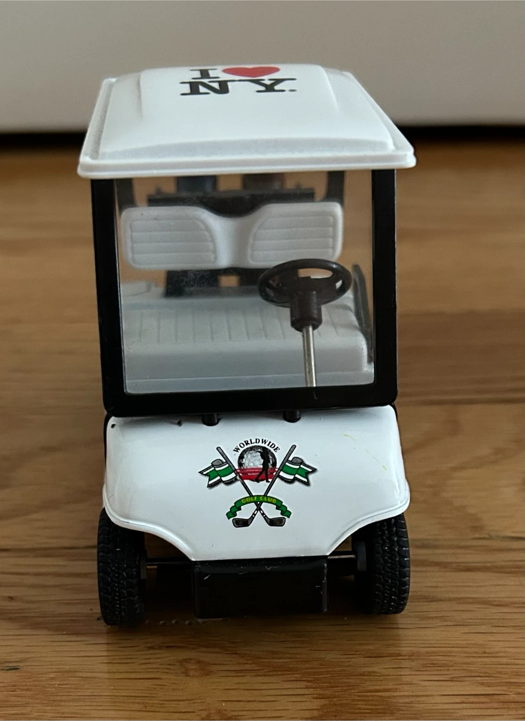 White I Love NY Golf Cart Toy with Golf Clubs - photo 3