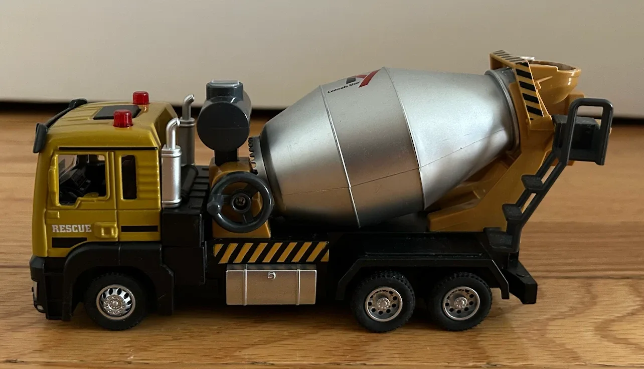 Yellow Concrete Mixer Toy Truck