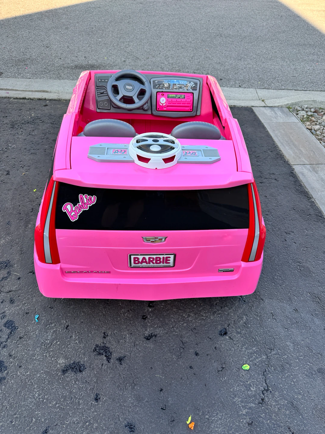 Pink Cadillac Barbie Ride-On Car