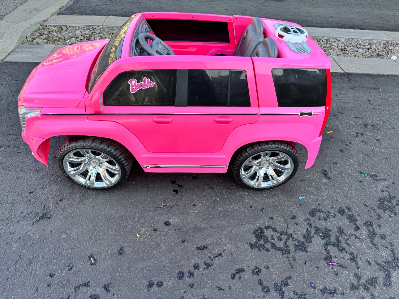 Pink Cadillac Barbie Ride-On Car - photo 2