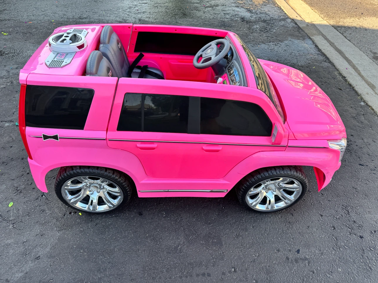 Pink Cadillac Barbie Ride-On Car - photo 4