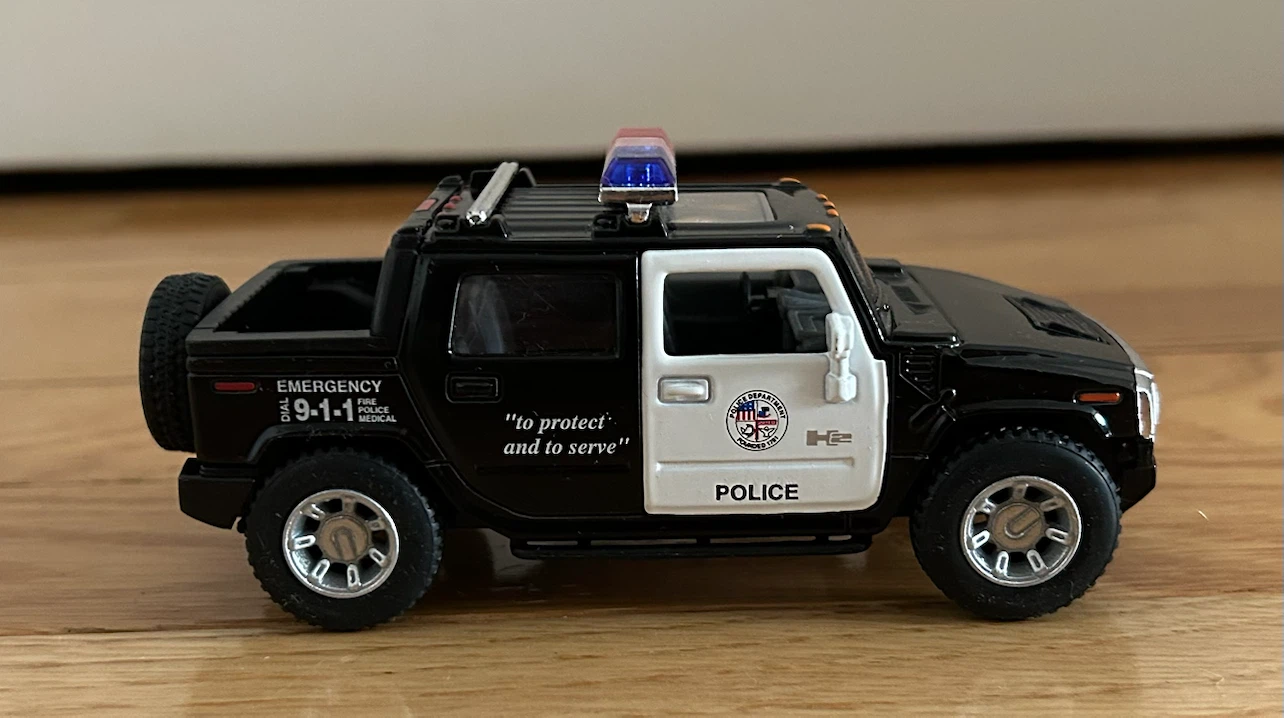 Black Hummer H2 Police Toy Truck - photo 3