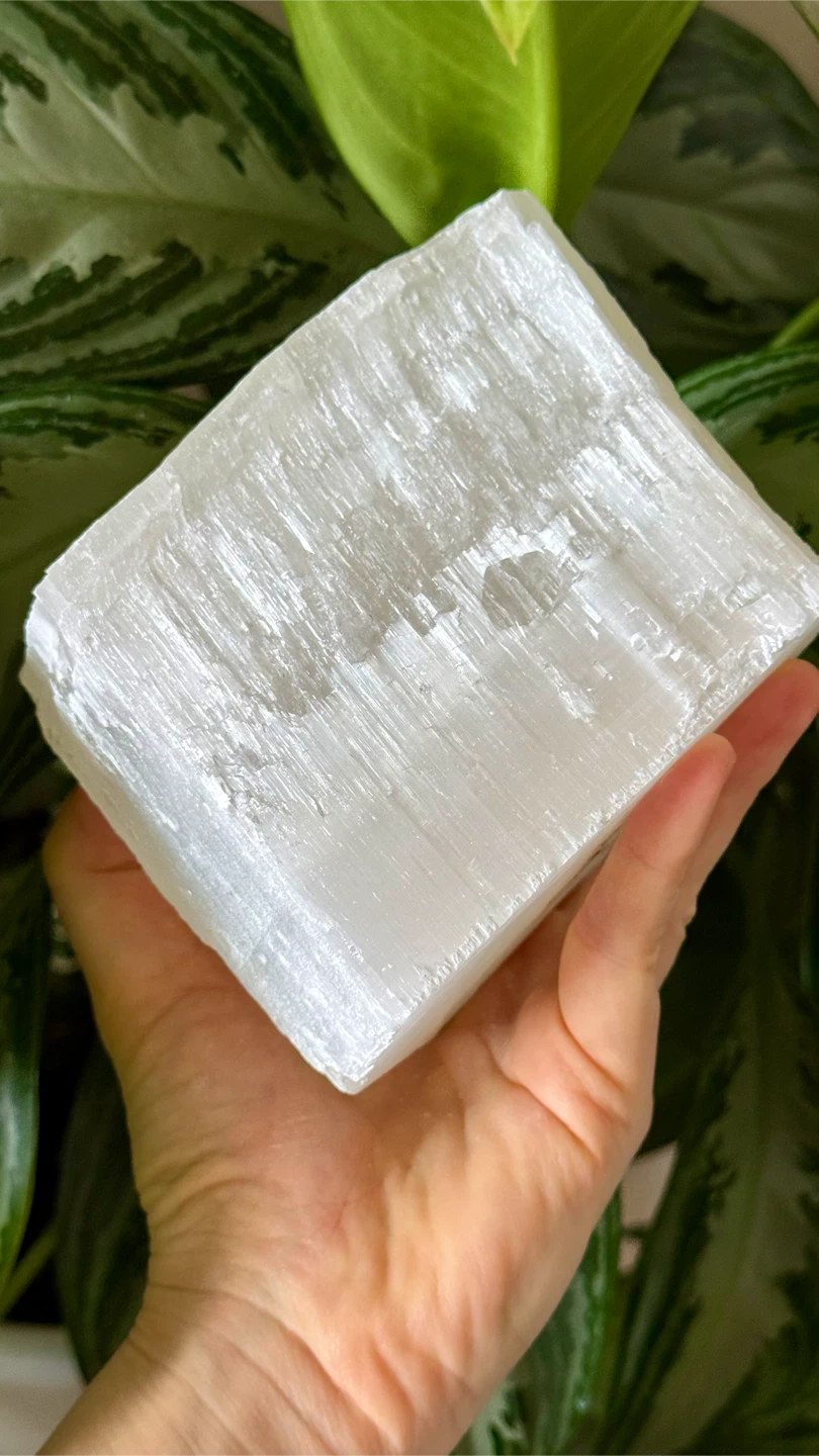 Large Moroccan Selenite Crystal Chunk (Heavy) - photo 4