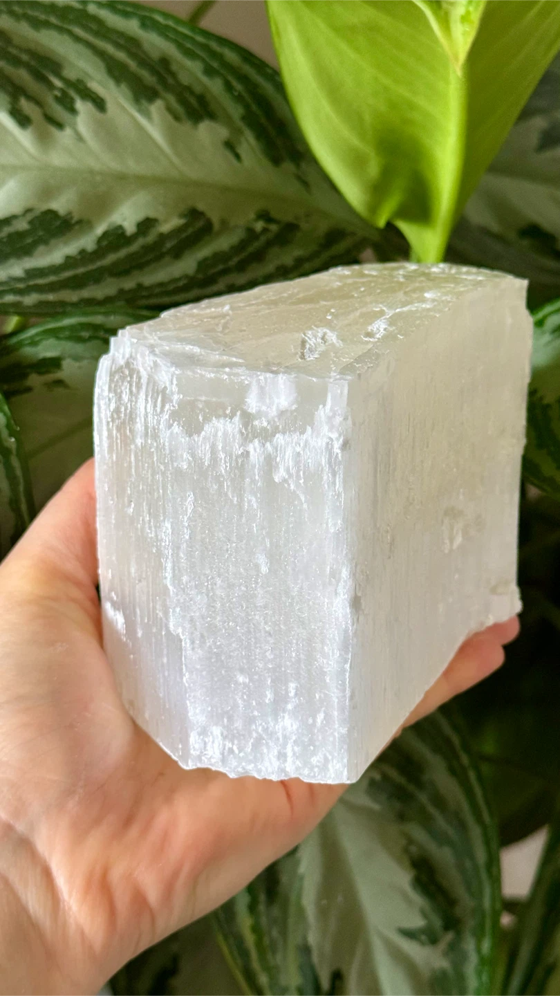 Large Moroccan Selenite Crystal Chunk (Heavy) - photo 5