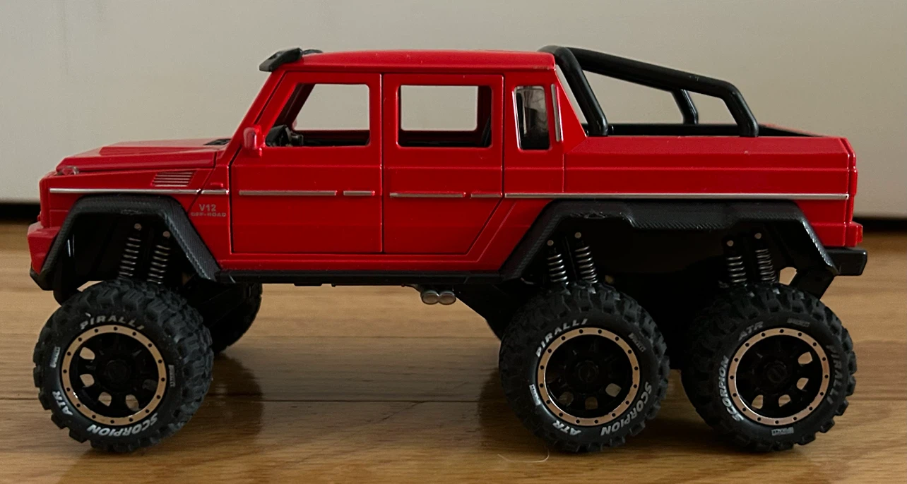 Red Mercedes-AMG G63 6x6 Toy Truck
