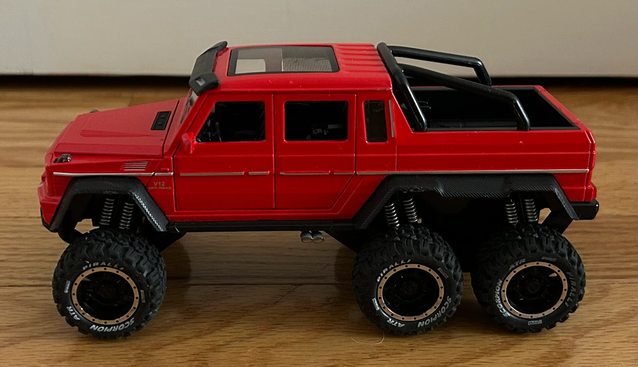 Red Mercedes-AMG G63 6x6 Toy Truck - photo 2