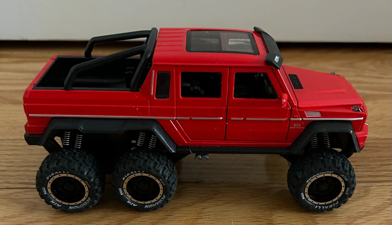 Red Mercedes-AMG G63 6x6 Toy Truck - photo 5