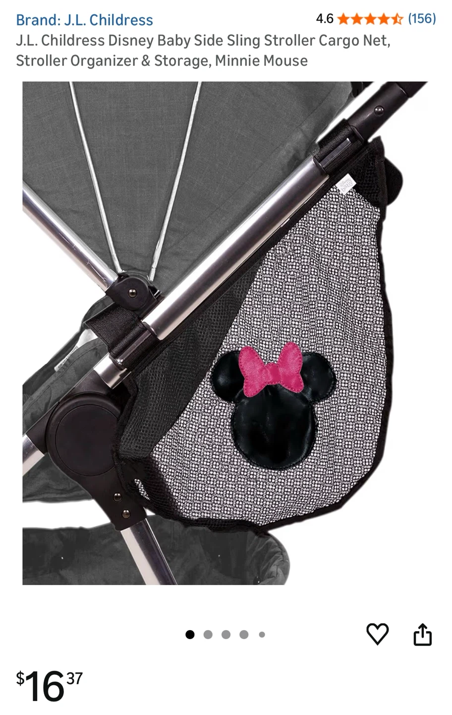Disney Minnie Mouse Stroller Cargo Net
