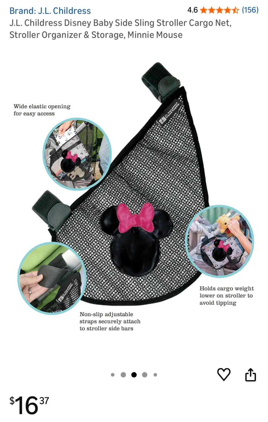 Disney Minnie Mouse Stroller Cargo Net - photo 2