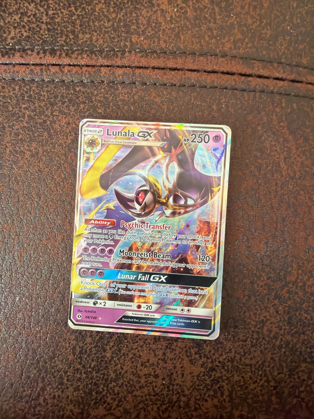Pokemon Lunala GX STAGE 2 Trading Card 66/149