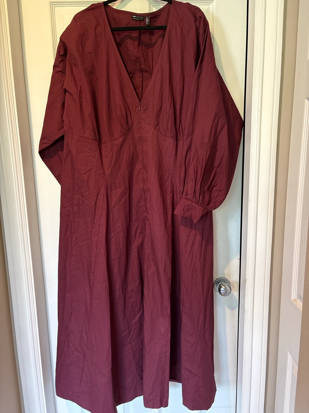 ASOS DESIGN Maroon Maxi Dress - UK 24