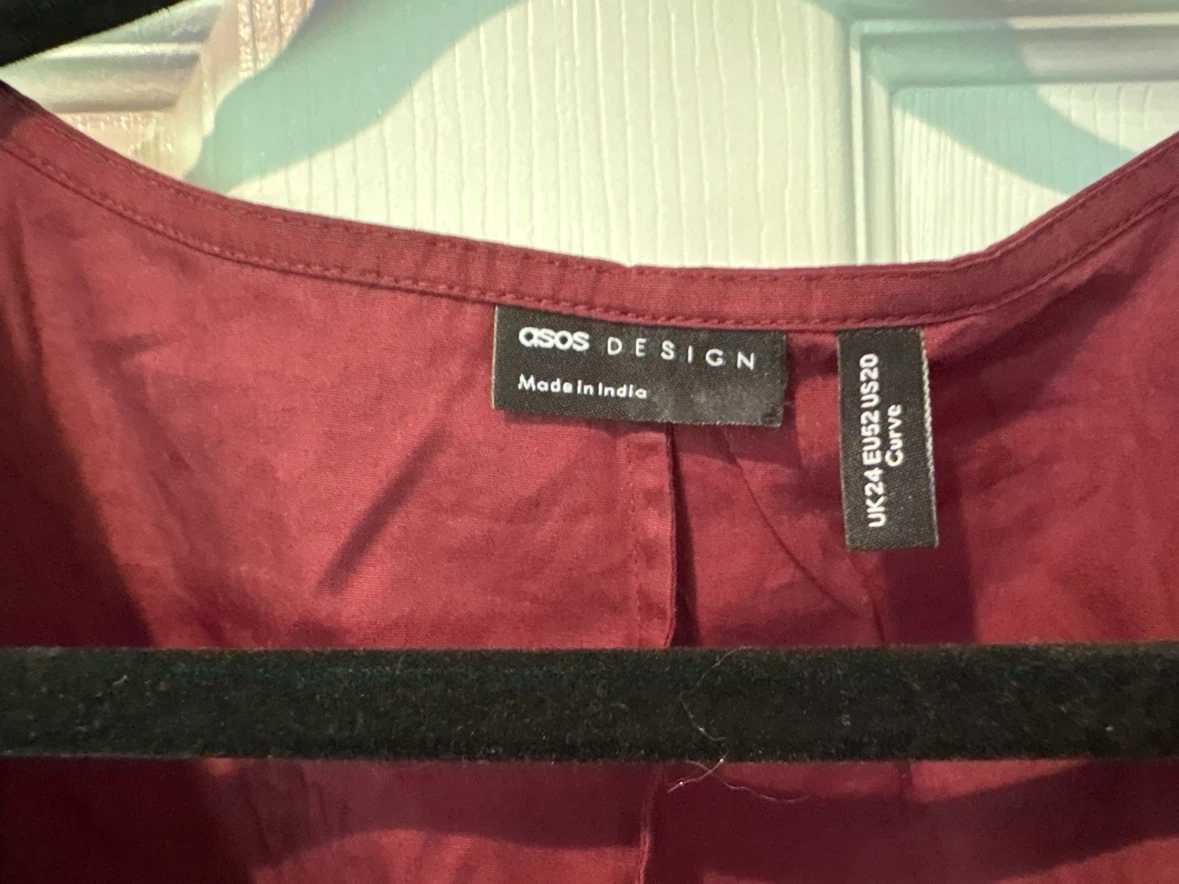 ASOS DESIGN Maroon Maxi Dress - UK 24 - photo 2