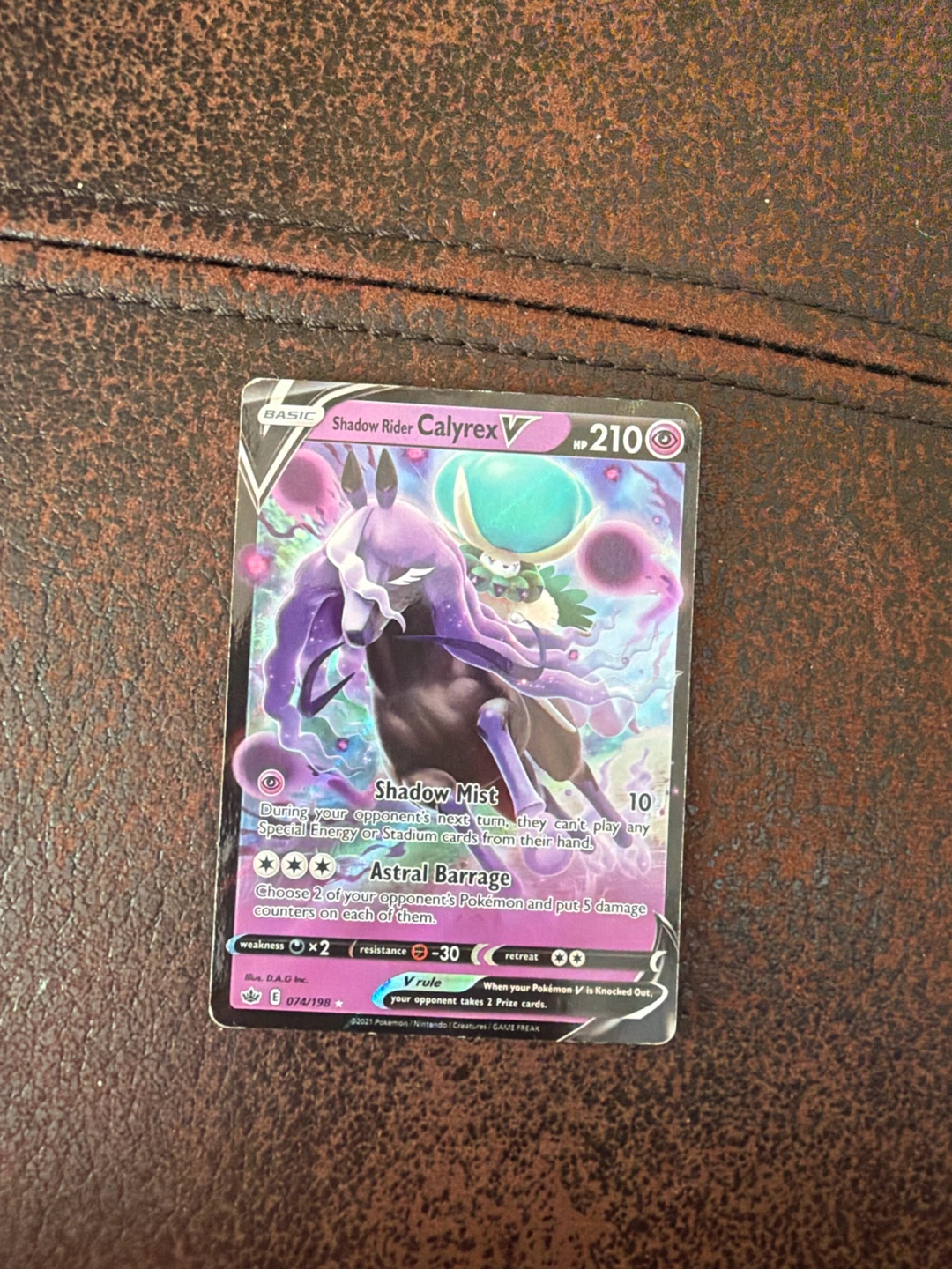 Pokemon Shadow Rider Calyrex V TCG Card