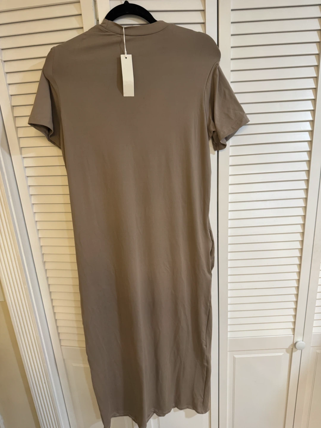 Capella Maxi  T-Shirt Dress - Taupe - Size M - photo 3