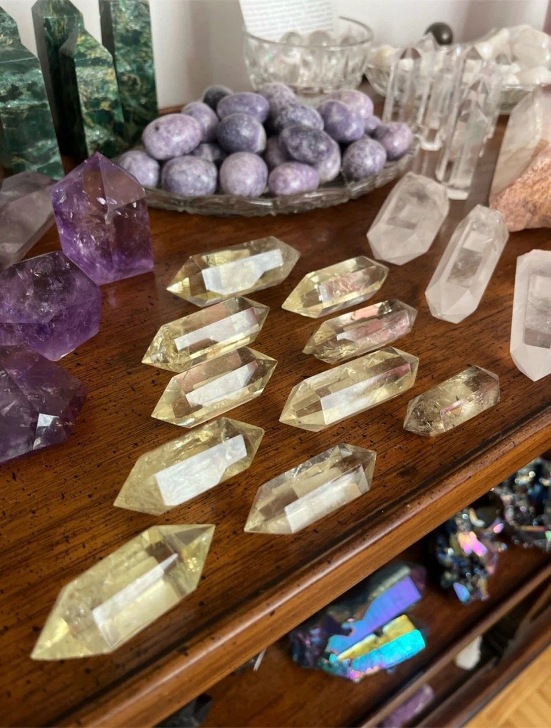 Double-Terminated Citrine Wands – Multiple Available