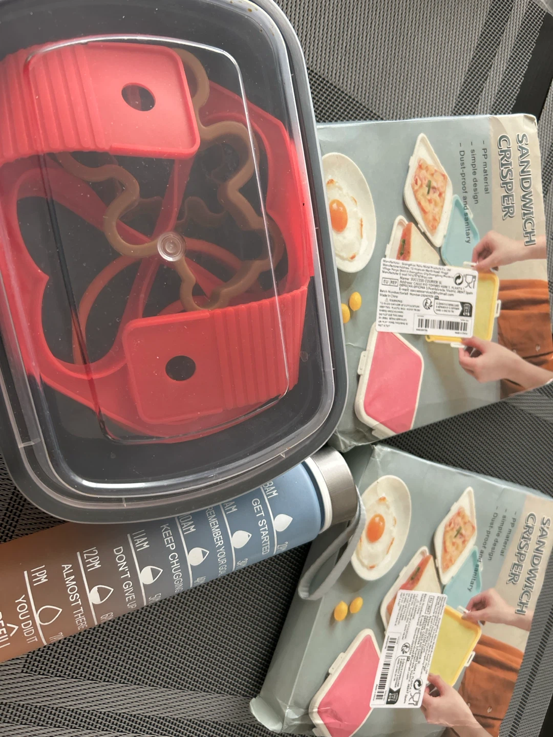 Kitchen Set: Sandwich Crispers, Water Bottle, Cookie Cutters