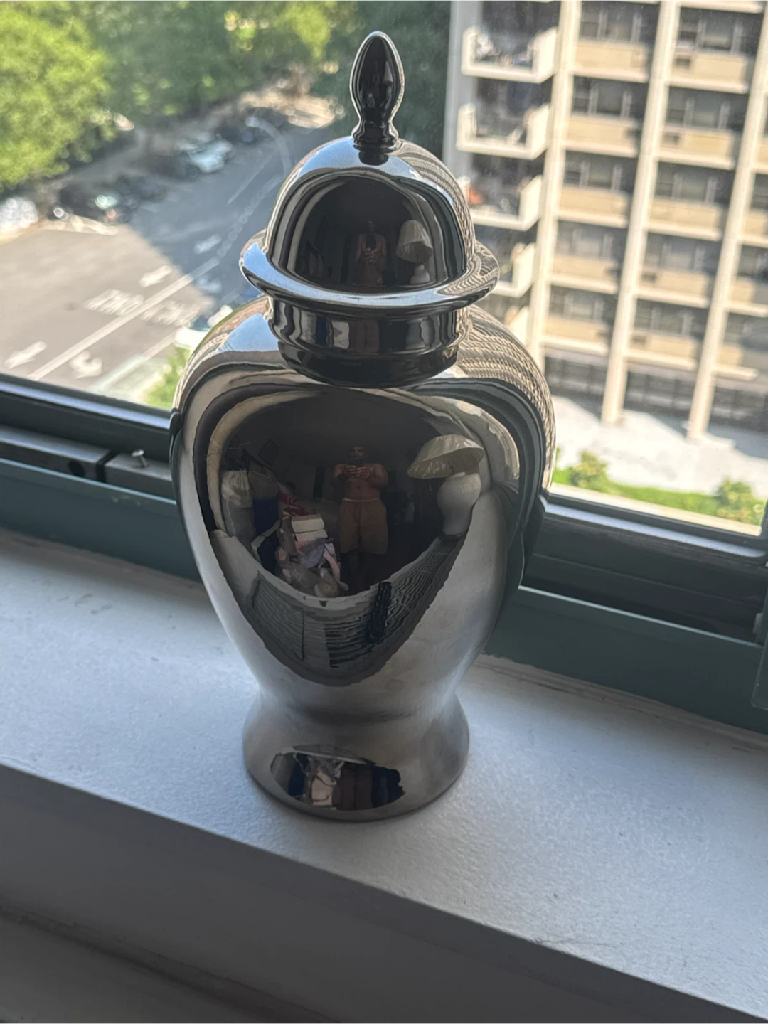 Silver Ginger Jar with Lid - photo 2