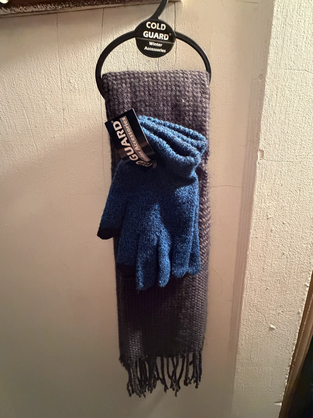 Cold Guard Men's Winter Scarf and Glove Set