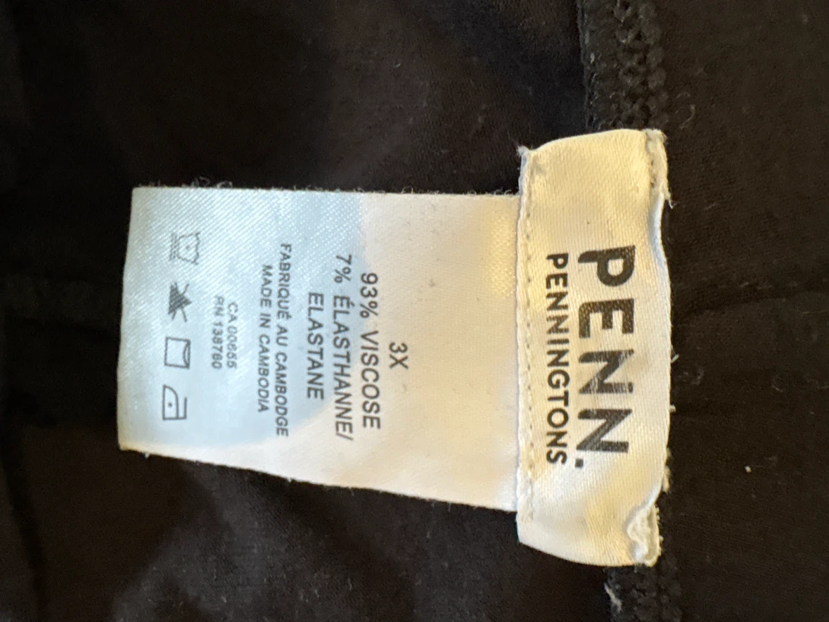 Penningtons 3X Black Viscose Blend Leggings - photo 2