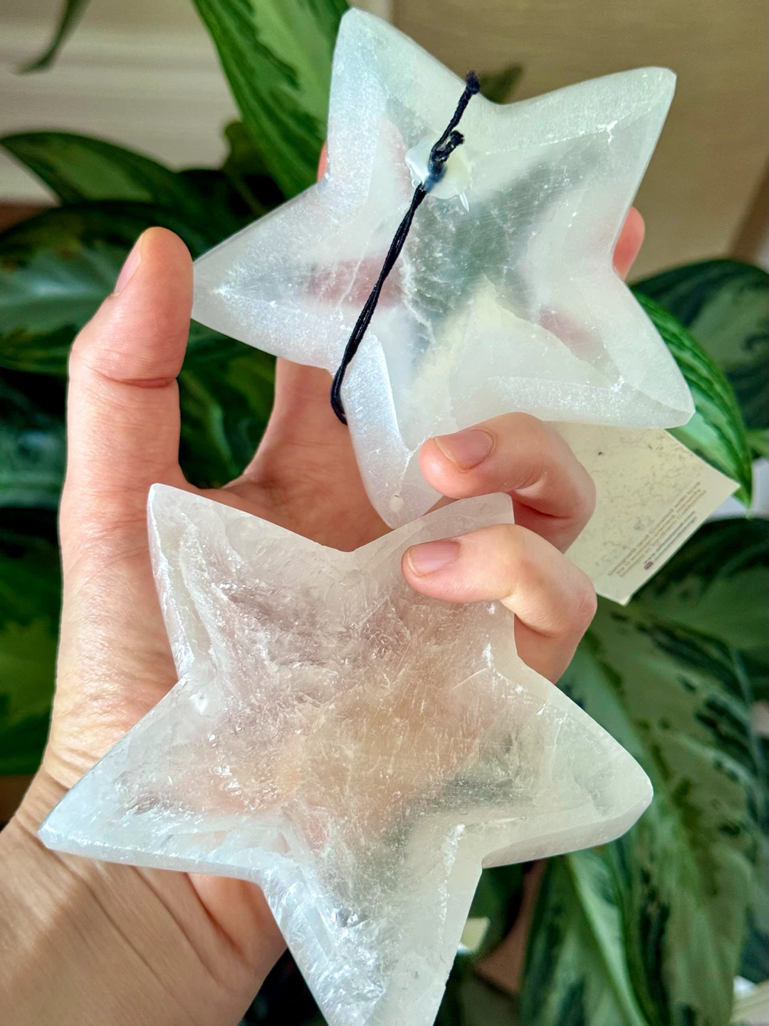 NWT Polished Hand-Carved Moroccan Crystal Selenite Star Dish - photo 3