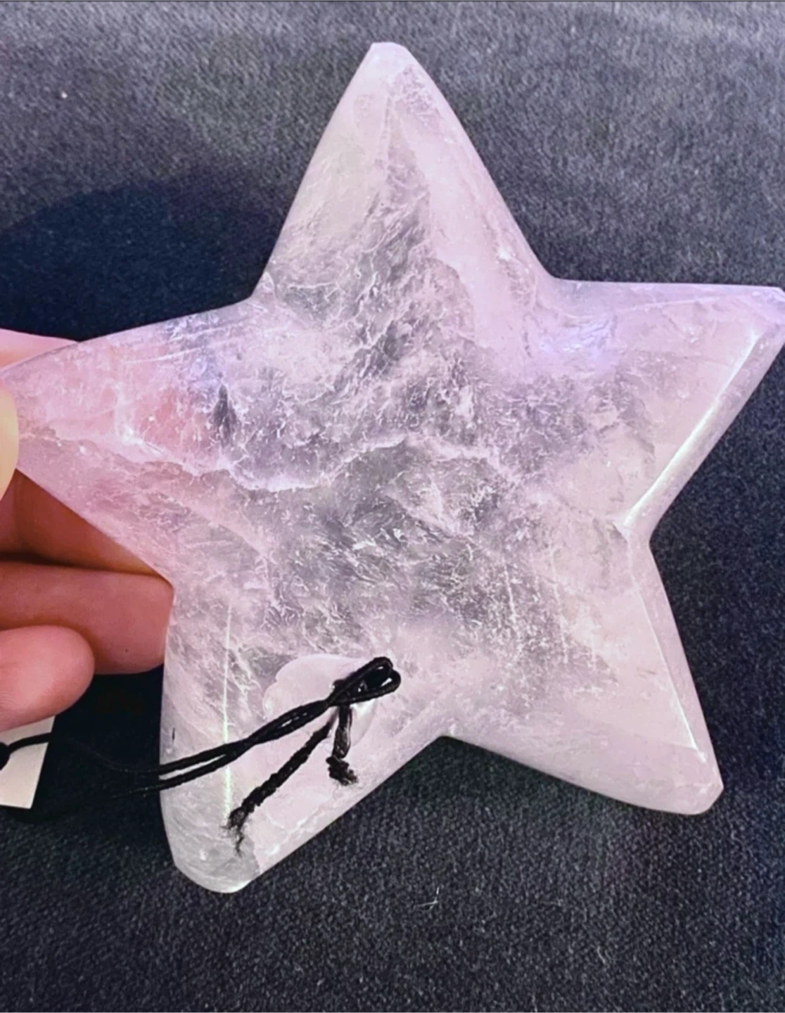 NWT Polished Hand-Carved Moroccan Crystal Selenite Star Dish - photo 4