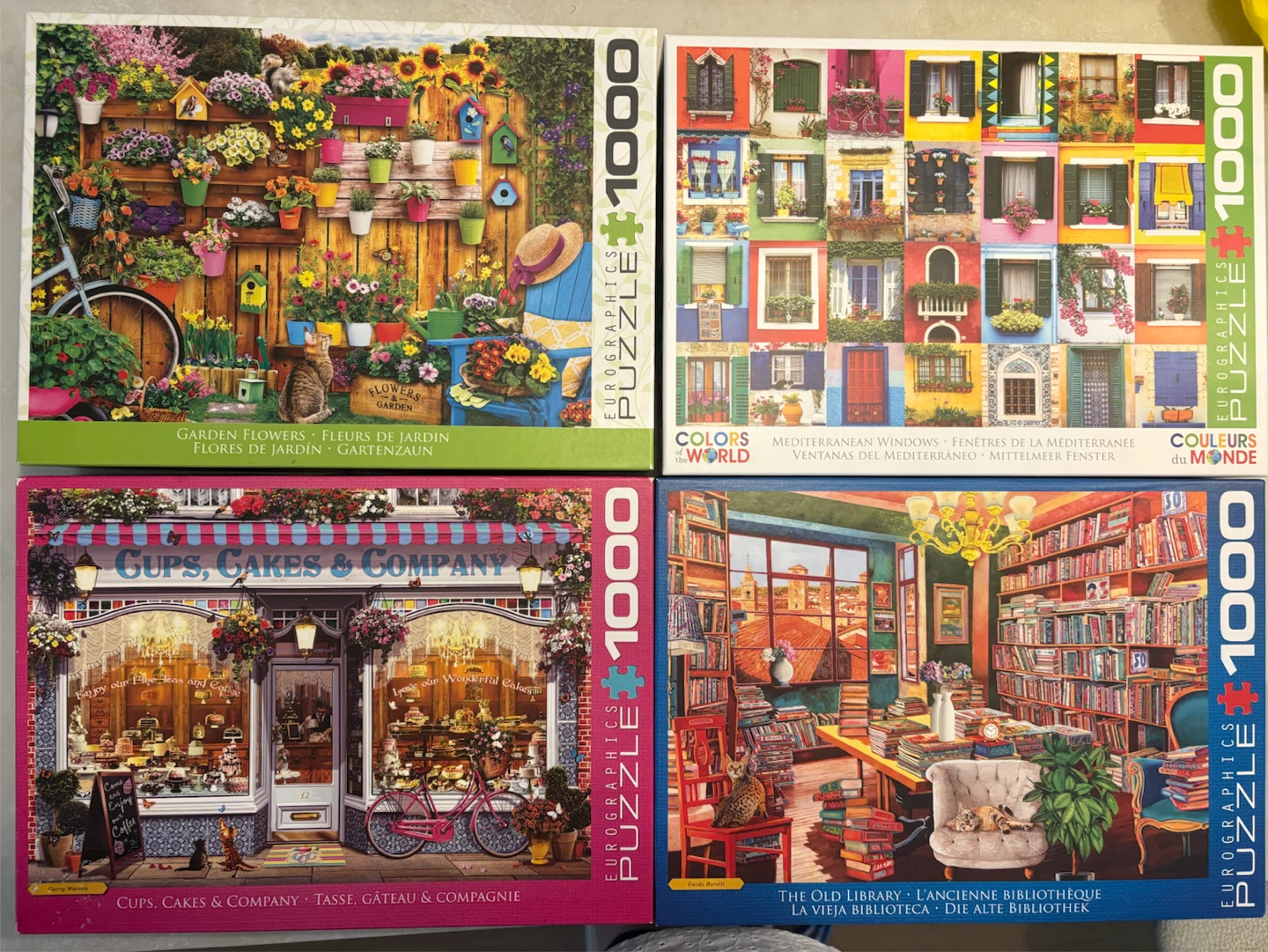 Eurographics 1000 Piece Puzzles (Set of 4)