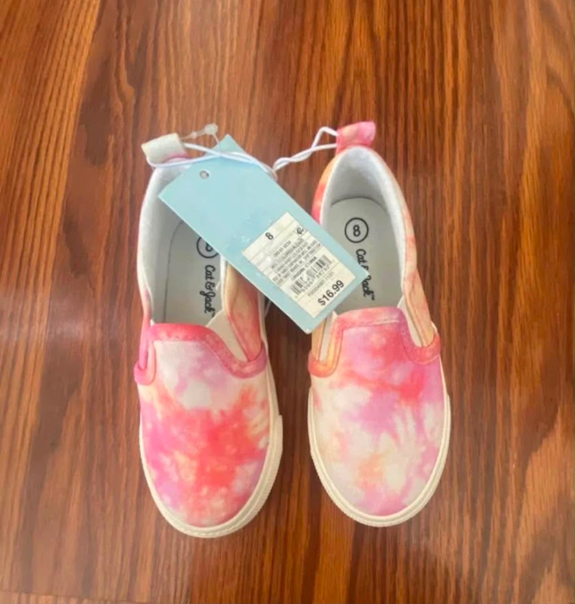 Cat & Jack Toddler Slip-On Shoes Tie Dye Size 8