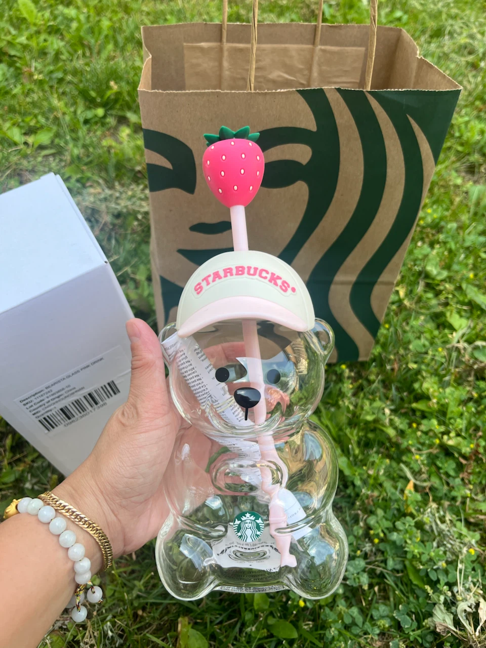 Starbucks Bearista Glass🍓