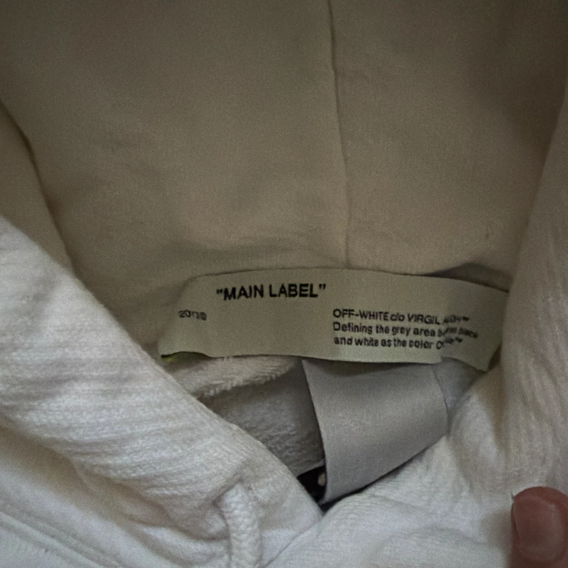 Off-White White "Main Label" Graphic Hoodie - photo 2