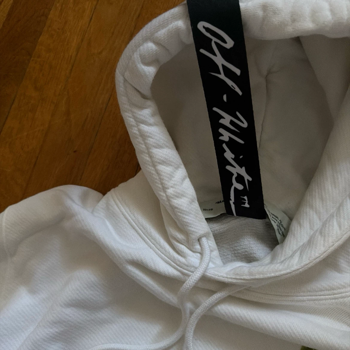 Off-White White "Main Label" Graphic Hoodie - photo 3