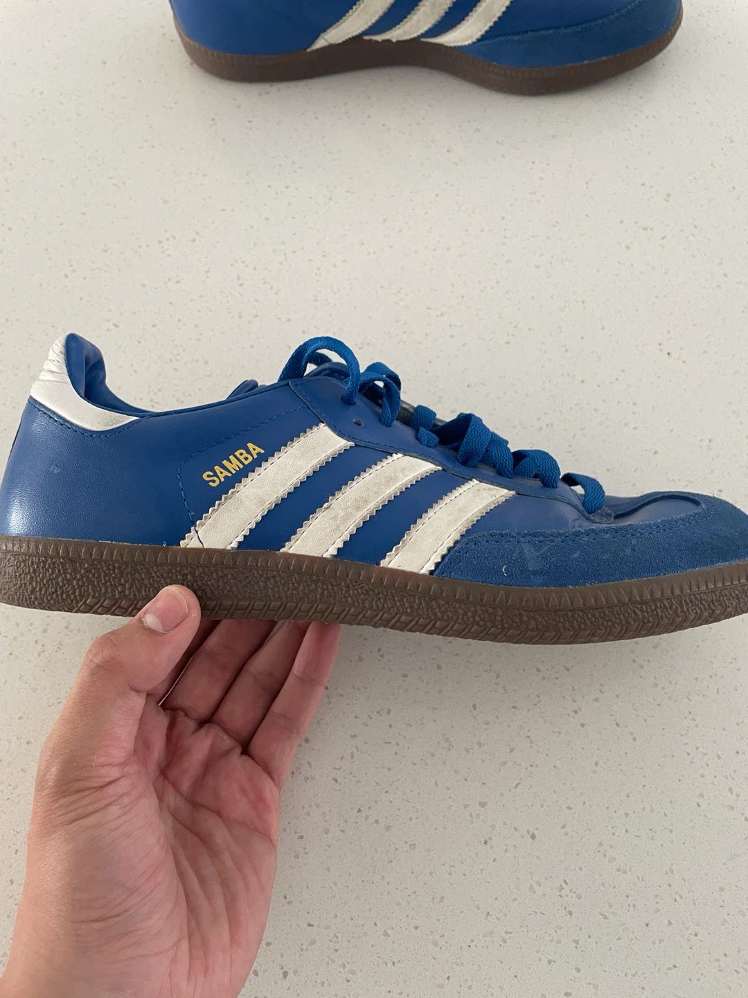 size 8/5 Adidas Samba Royal Blue Sneakers