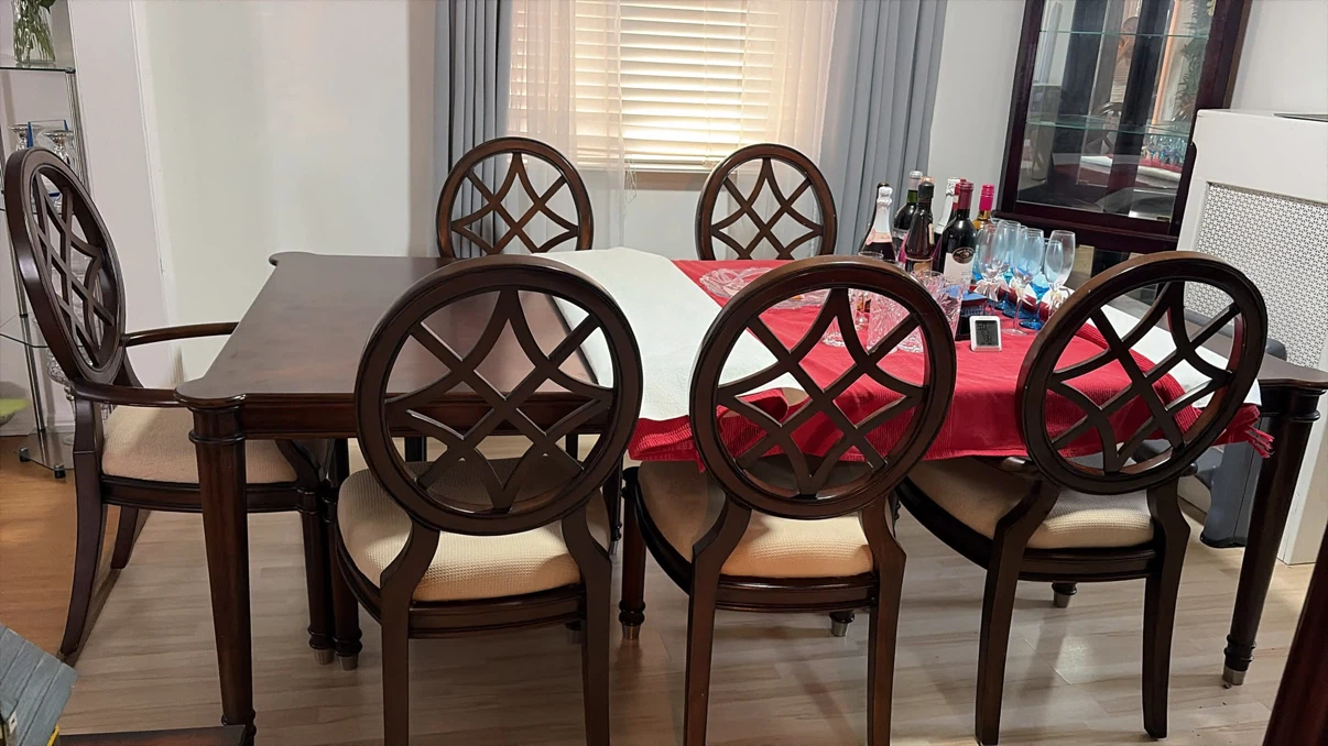 Wooden Dining Table Set with 6 Chairs - photo 3