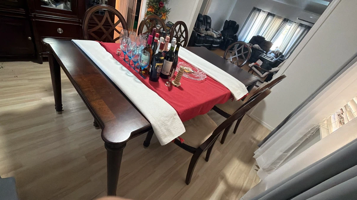 Wooden Dining Table Set with 6 Chairs - photo 4